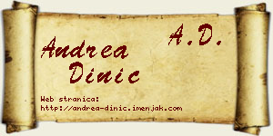 Andrea Dinić vizit kartica